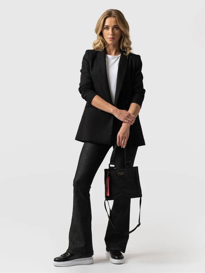 Saint And Sofia Nylon Bags Women Mini Penny Tote Bag 8211 Black Black