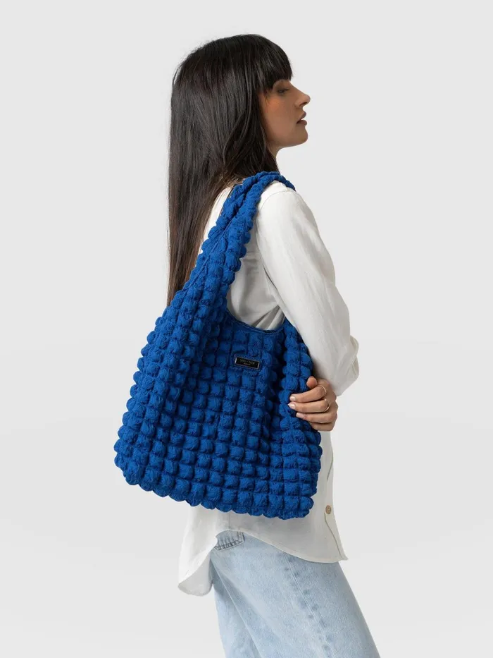 Saint And Sofia Nylon Bags Women Soho Shoulder Tote Bag 8211 Blue Blue