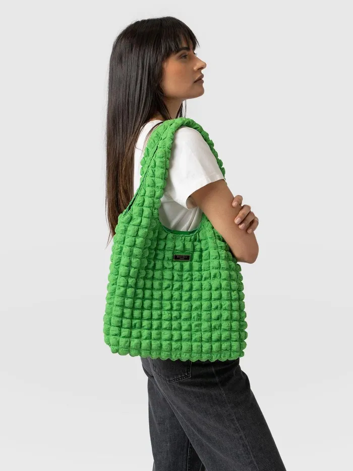 Saint And Sofia Nylon Bags Women Soho Shoulder Tote Bag 8211 Green Green