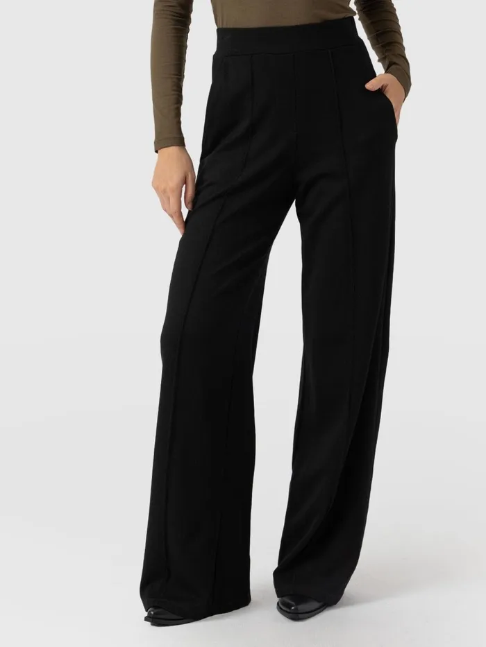 Saint And Sofia Pants Women Keller Wide Leg Pant 8211 Black Black