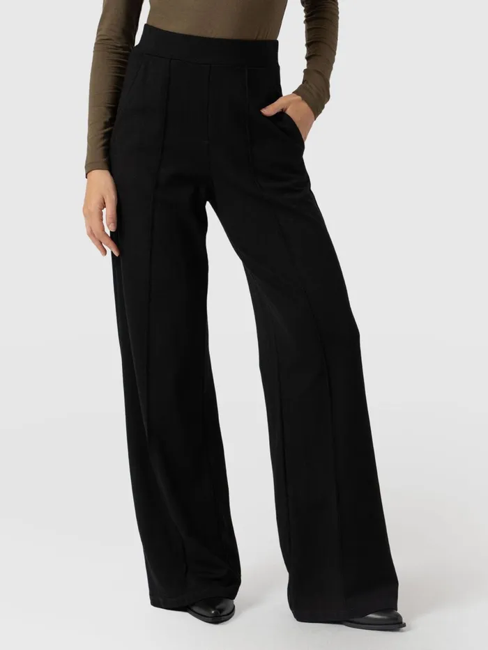Saint And Sofia Pants Women Keller Wide Leg Pant 8211 Black Black