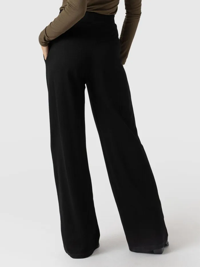 Saint And Sofia Pants Women Keller Wide Leg Pant 8211 Black Black