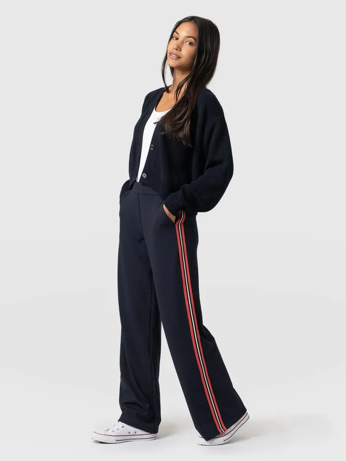 Saint And Sofia Pants Women Victory Straight Leg Pant 8211 NavyRed Stripe Navyred Stripe