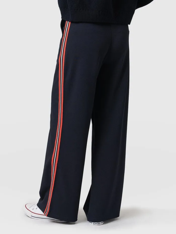 Saint And Sofia Pants Women Victory Straight Leg Pant 8211 NavyRed Stripe Navyred Stripe