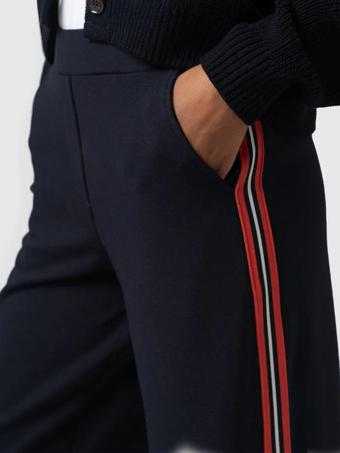 Saint And Sofia Pants Women Victory Straight Leg Pant 8211 NavyRed Stripe Navyred Stripe