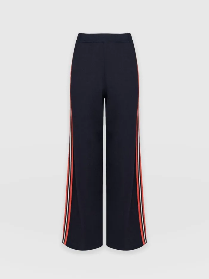Saint And Sofia Pants Women Victory Straight Leg Pant 8211 NavyRed Stripe Navyred Stripe