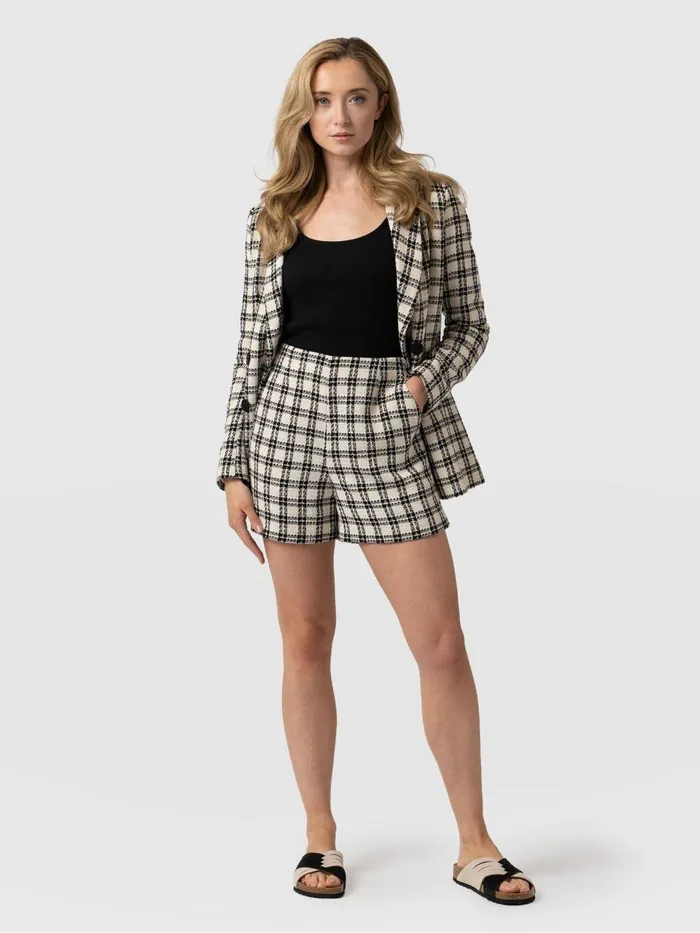 Saint And Sofia Shorts Women Carnaby Short 8211 Black and Cream Check Black and Cream Check Saint And Sofia Shorts Women Carnaby Short 8211 Black and Cream Check Black and Cream Check