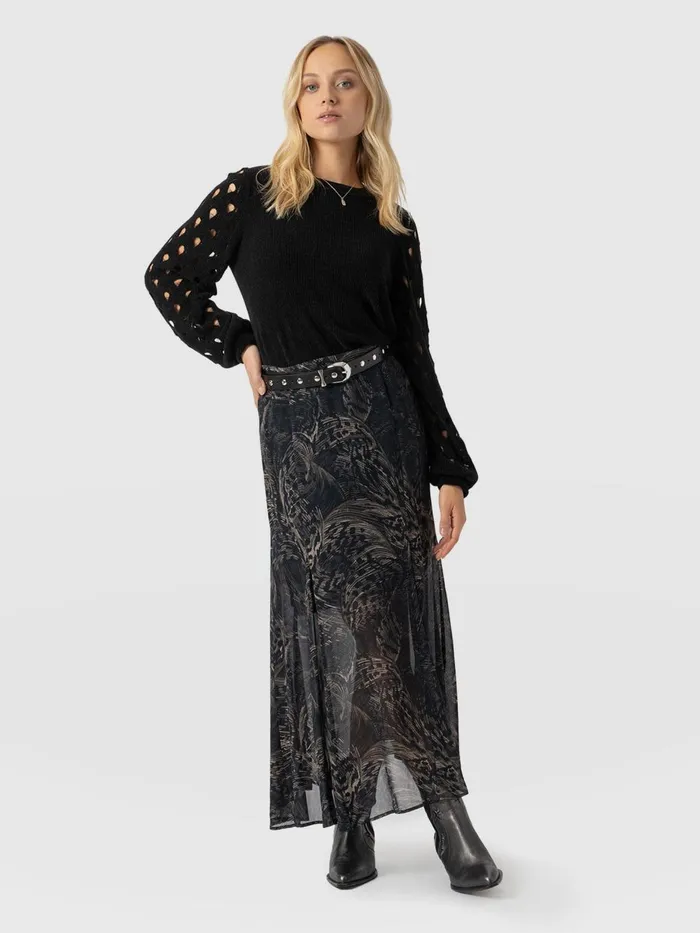 Saint And Sofia Skirts Women Audrey Skirt 8211 Spot Feather Spot Feather