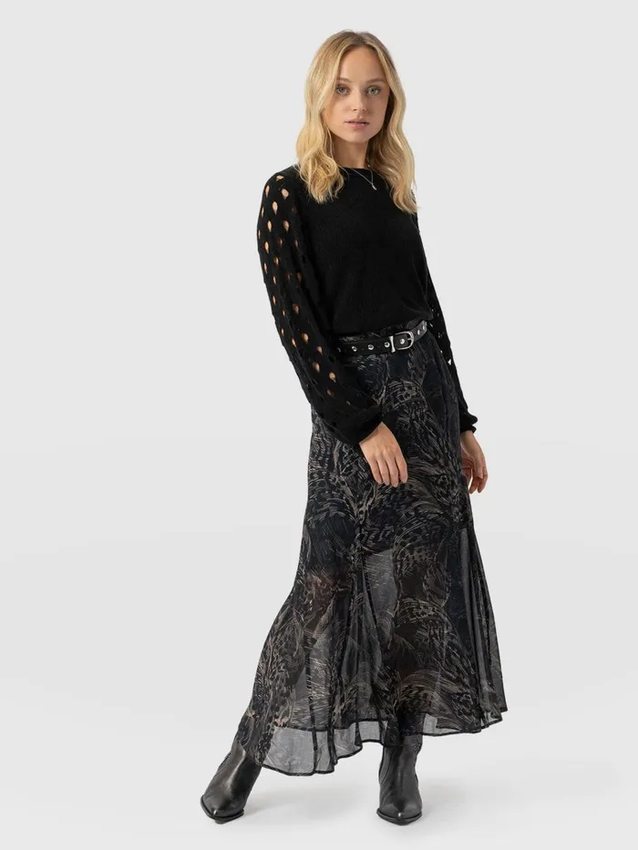 Saint And Sofia Skirts Women Audrey Skirt 8211 Spot Feather Spot Feather