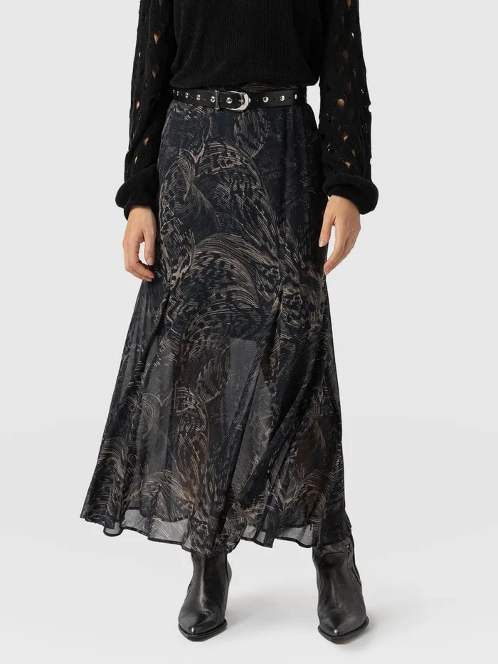 Saint And Sofia Skirts Women Audrey Skirt 8211 Spot Feather Spot Feather