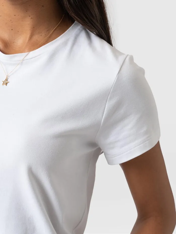Saint And Sofia TShirts and Tanks Women Easy Cotton Tee 8211 White White