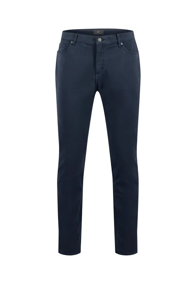 Sale Men FYNCHHATTON Comfortable Cotton Pants With Stretch Content Stonedark Navy
