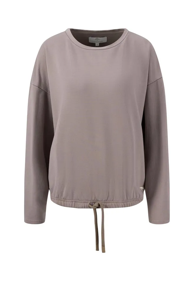 Sale Women FYNCHHATTON Sweatshirt With A Gathered Hem Sky Bluetaupecoralmilk