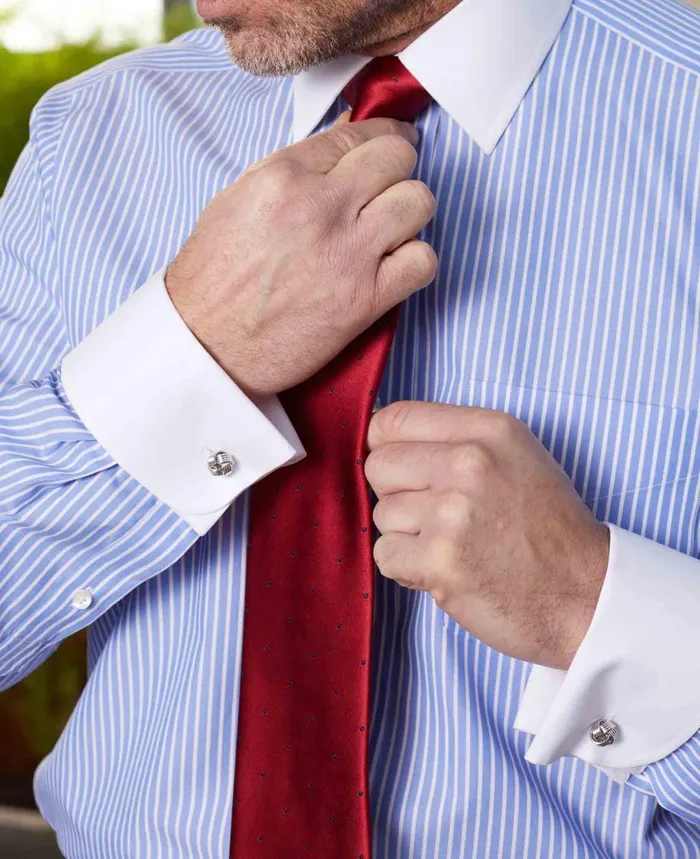 Savile Row Company Blue White Stripe Classic Fit NonIron Formal Shirt With White Collar and Cuffs 8211 Double Cuff Men NonIron Shirts Savile Row Company Blue White Stripe Classic Fit NonIron Formal Shirt With White Collar and Cuffs 8211 Double Cuff Men NonIron Shirts
