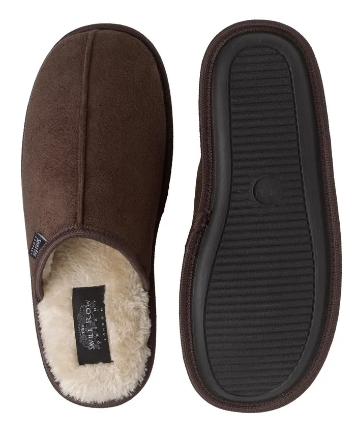 Savile Row Company Chocolate Microsuede Mule Slippers Chocolate Men Slippers Savile Row Company Chocolate Microsuede Mule Slippers Chocolate Men Slippers