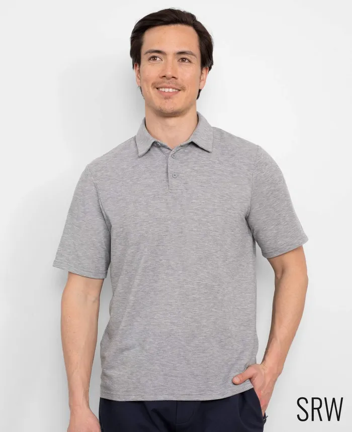 Savile Row Company Marl Grey Short Sleeve Active Polo Shirt Grey Men Polo Shirts Savile Row Company Marl Grey Short Sleeve Active Polo Shirt Grey Men Polo Shirts