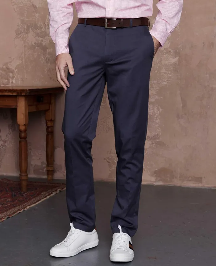 Savile Row Company Navy Stretch Cotton Classic Fit Flat Front Chinos Navy Men Chinos And Shorts Savile Row Company Navy Stretch Cotton Classic Fit Flat Front Chinos Navy Men Chinos And Shorts