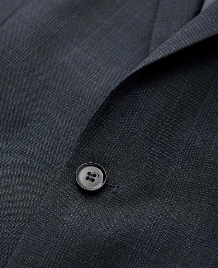 Savile Row Company Navy WoolBlend Prince Of Wales Check Suit Men Tailored Suits Savile Row Company Navy WoolBlend Prince Of Wales Check Suit Men Tailored Suits