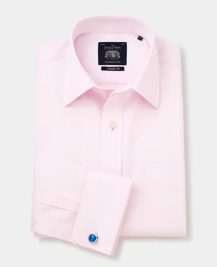 Savile Row Company Pink Twill Classic Fit NonIron Formal Shirt 8211 Double Cuff Men NonIron Shirts Savile Row Company Pink Twill Classic Fit NonIron Formal Shirt 8211 Double Cuff Men NonIron Shirts