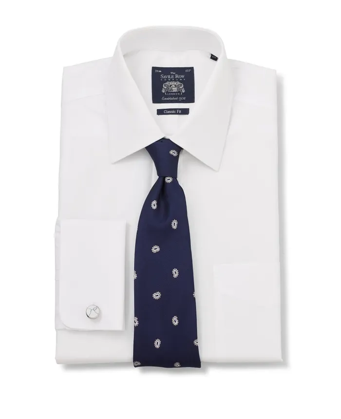 Savile Row Company White Poplin Classic Fit Formal Shirt 8211 Single Or Double Cuff Men Formal Shirts Savile Row Company White Poplin Classic Fit Formal Shirt 8211 Single Or Double Cuff Men Formal Shirts