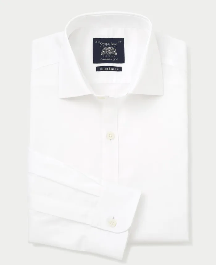 Savile Row Company White Twill Extra Slim Formal Shirt 8211 Single Cuff Men Formal Shirts Savile Row Company White Twill Extra Slim Formal Shirt 8211 Single Cuff Men Formal Shirts