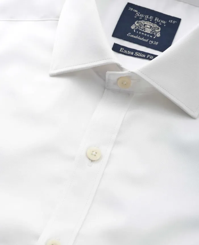 Savile Row Company White Twill Extra Slim Formal Shirt 8211 Single Cuff Men Formal Shirts Savile Row Company White Twill Extra Slim Formal Shirt 8211 Single Cuff Men Formal Shirts