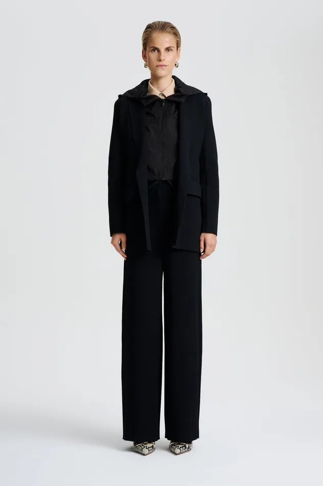 Scanlan Theodore CREPE KNIT TAILORED BLAZER BLACK Women Jackets