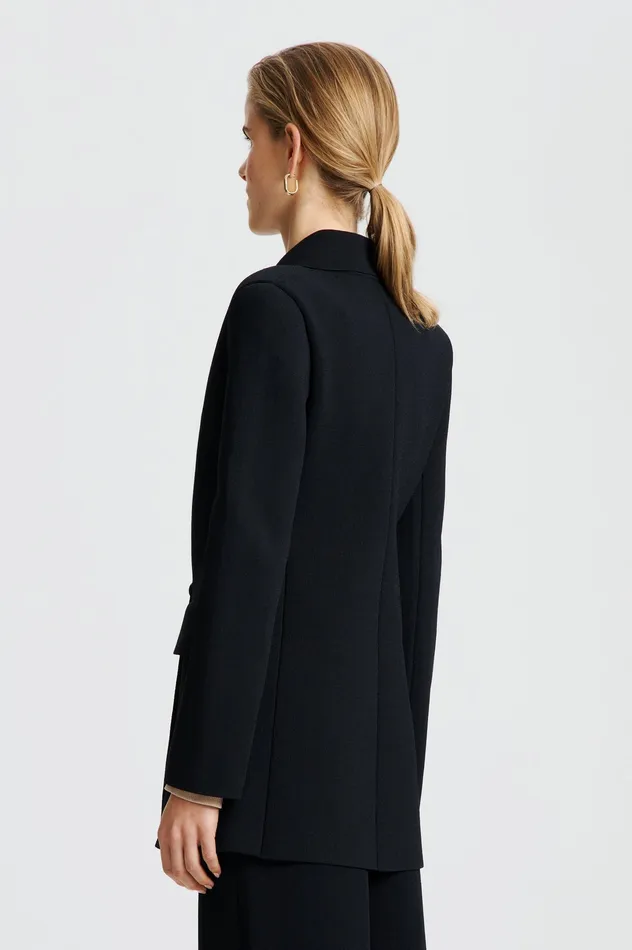 Scanlan Theodore CREPE KNIT TAILORED BLAZER BLACK Women Jackets Scanlan Theodore CREPE KNIT TAILORED BLAZER BLACK Women Jackets