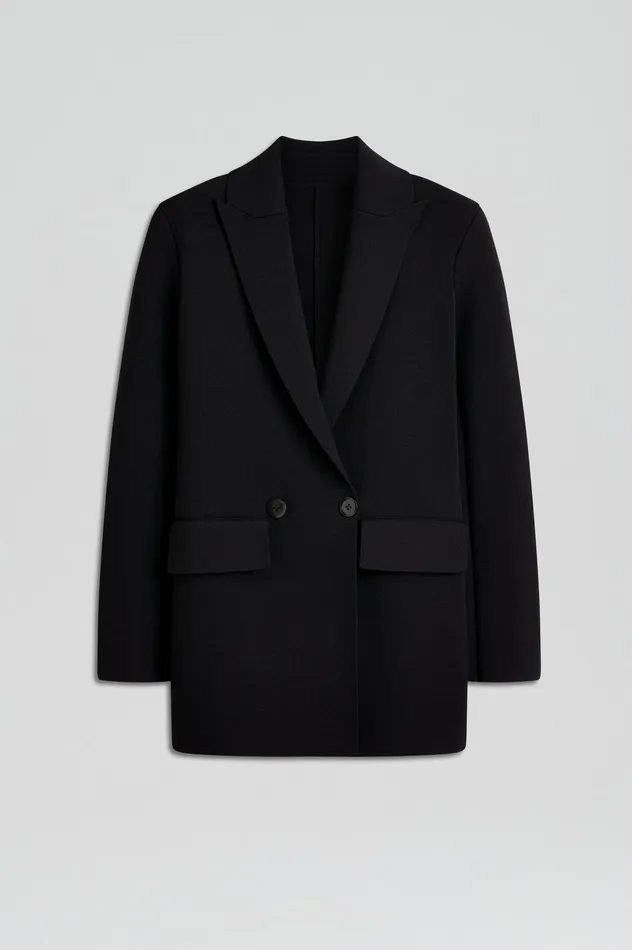 Scanlan Theodore CREPE KNIT TAILORED BLAZER BLACK Women Jackets Scanlan Theodore CREPE KNIT TAILORED BLAZER BLACK Women Jackets