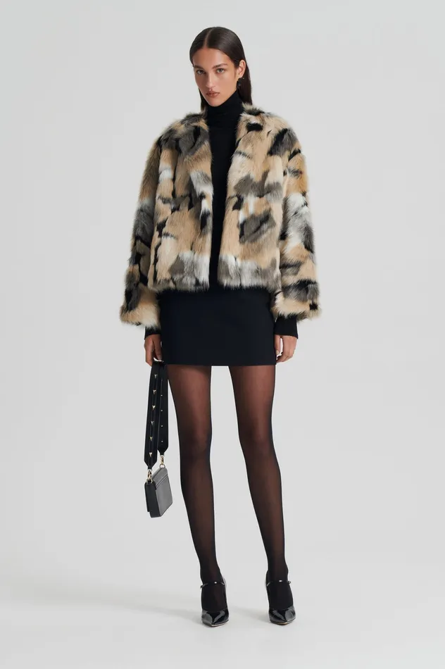 Scanlan Theodore FAUX FUR JACKET MULTI Women Coats
