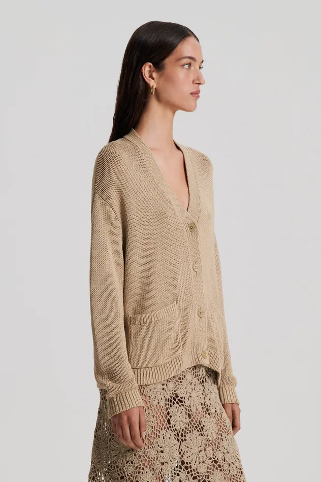 Scanlan Theodore SILK COTTON V PEBBLE Women Knitwear Scanlan Theodore SILK COTTON V PEBBLE Women Knitwear