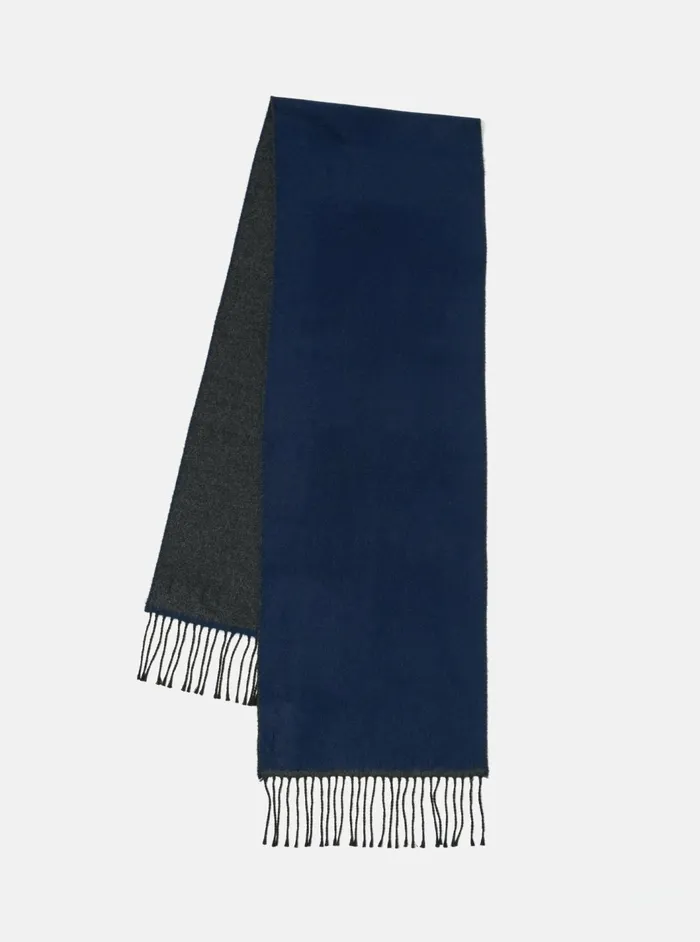 Scarf In NavyCharcoal Double Sided Men Universal Works Scarves
