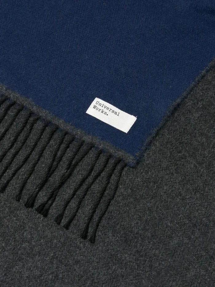 Scarf In NavyCharcoal Double Sided Men Universal Works Scarves