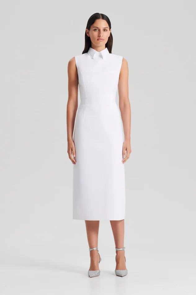 SCUBA PENCIL DRESS WHITE Women Dresses Scanlan Theodore