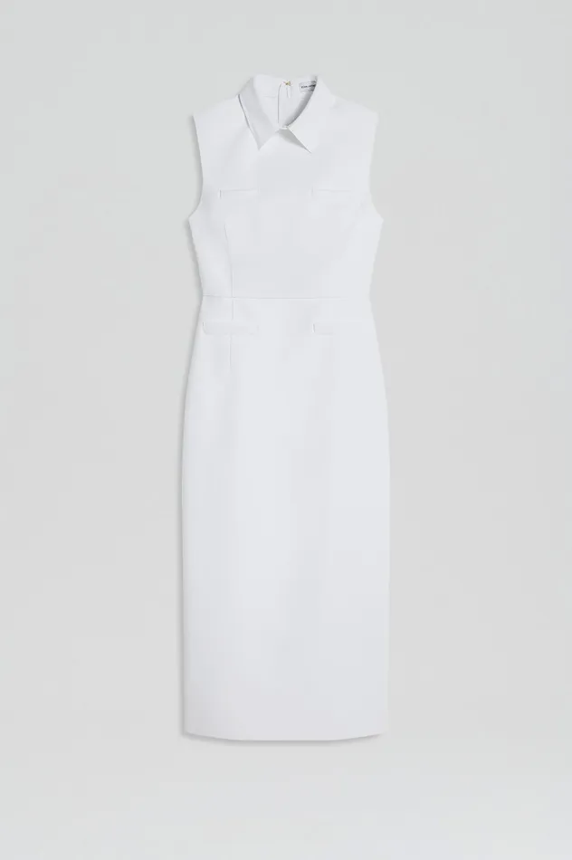 SCUBA PENCIL DRESS WHITE Women Dresses Scanlan Theodore