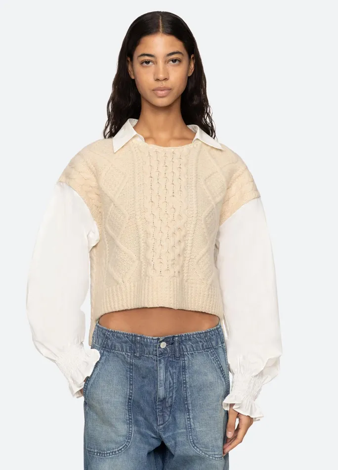 Sea New York Tops Devana LS Sweater Cream 8211 Women