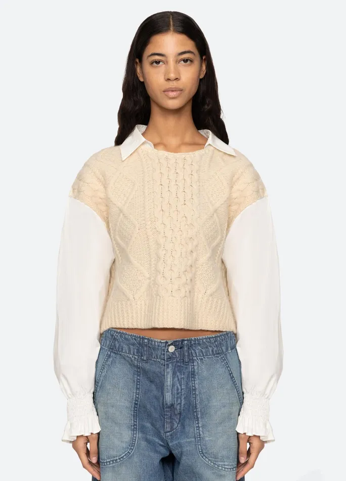 Sea New York Tops Devana LS Sweater Cream 8211 Women