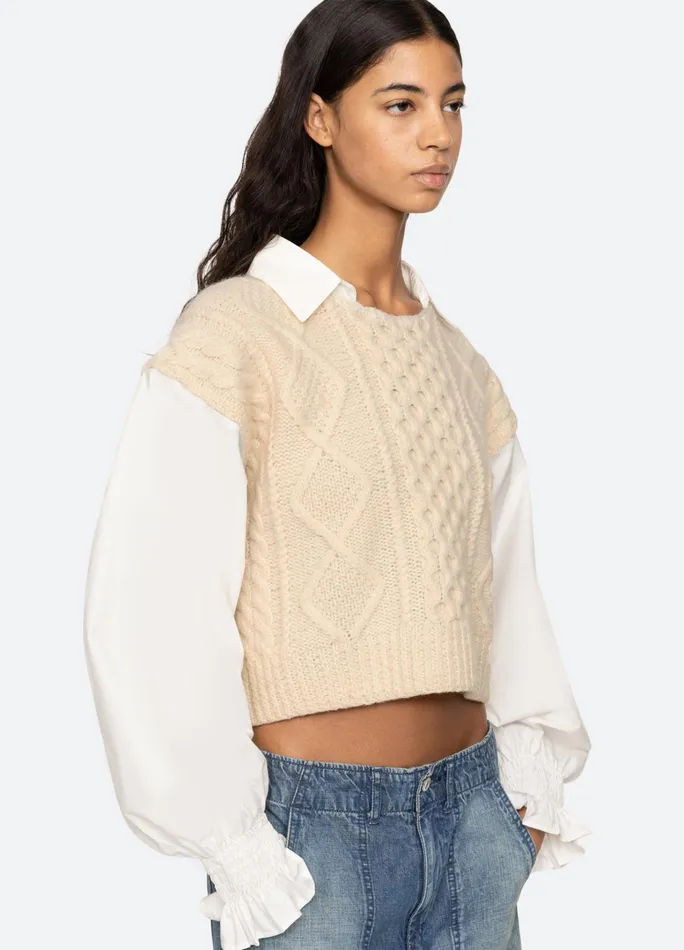 Sea New York Tops Devana LS Sweater Cream 8211 Women