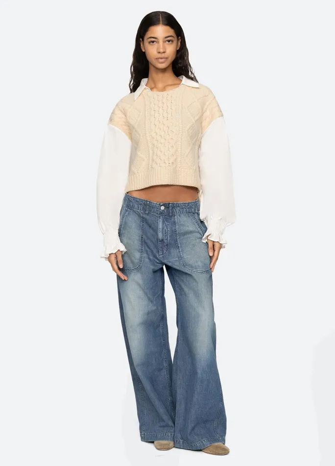 Sea New York Tops Devana LS Sweater Cream 8211 Women