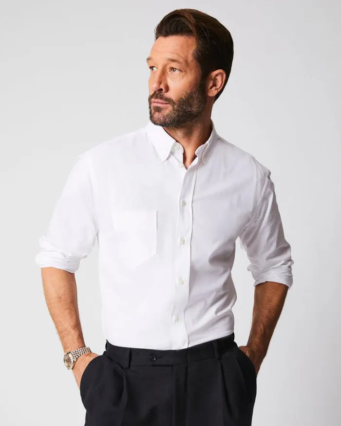 Shirting Men Billy Reid Arnie Oxford Shirt White