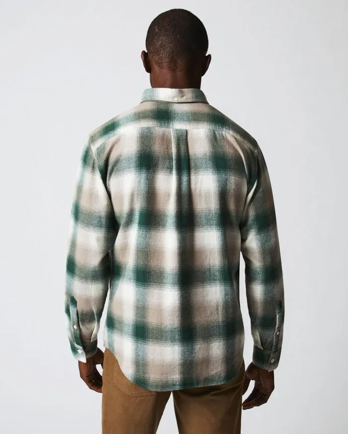 Shirting Men Billy Reid Flannel Bold Plaid Tuscumbia Shirt Bd Naturalgreen
