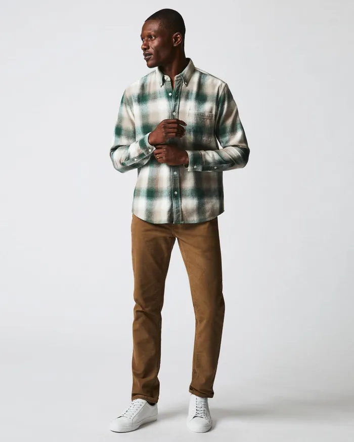 Shirting Men Billy Reid Flannel Bold Plaid Tuscumbia Shirt Bd Naturalgreen