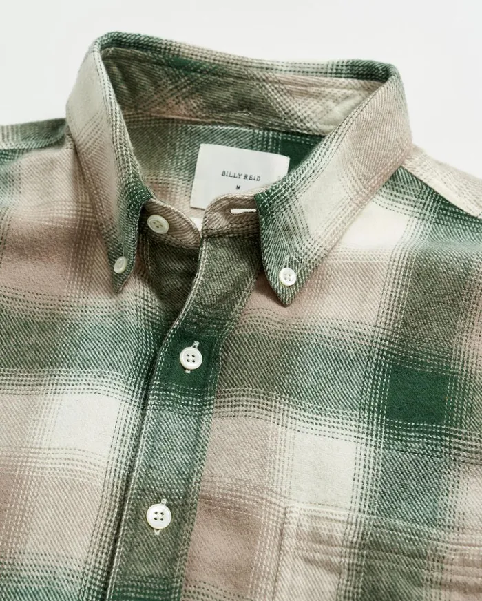 Shirting Men Billy Reid Flannel Bold Plaid Tuscumbia Shirt Bd Naturalgreen