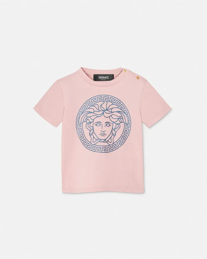 Shirts and Tshirts Kids Versace Medusa Baby TShirt Light Pink