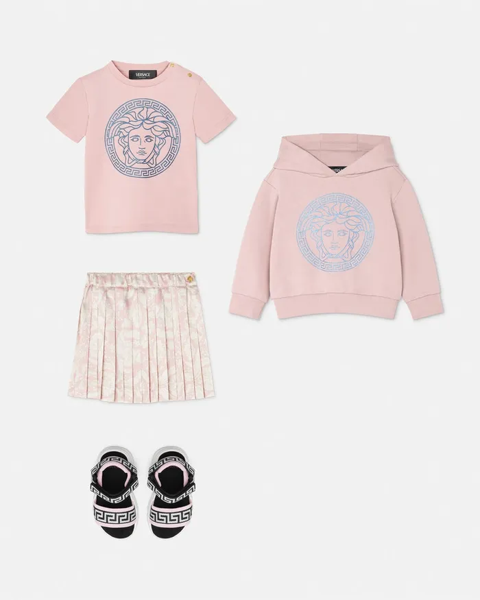 Shirts and Tshirts Kids Versace Medusa Baby TShirt Light Pink