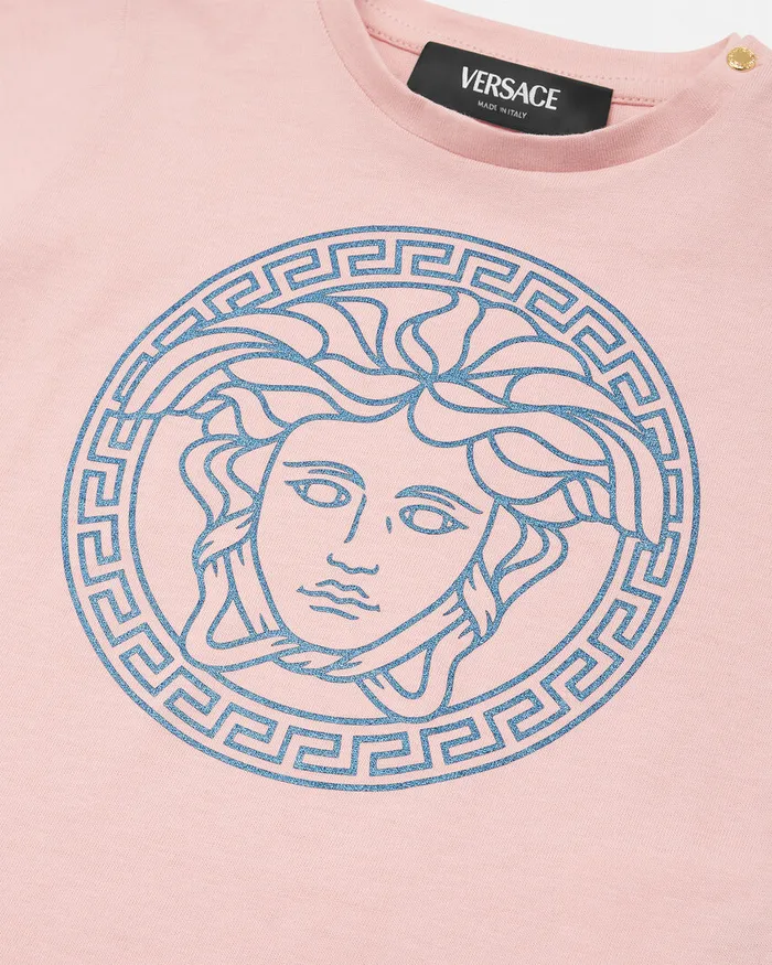 Shirts and Tshirts Kids Versace Medusa Baby TShirt Light Pink