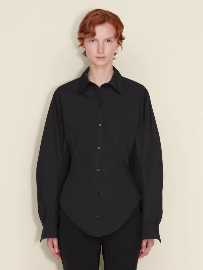 Shirts and Tops Women Holzweiler Cyra Ribbed Side Shirt Black