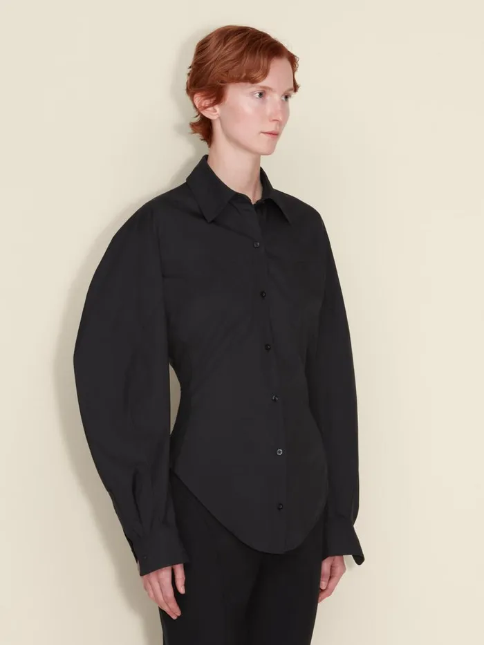 Shirts and Tops Women Holzweiler Cyra Ribbed Side Shirt Black