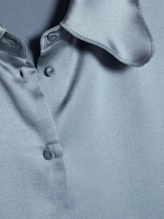 Shirts and Tops Women Holzweiler Plum Satin Shirt Blue