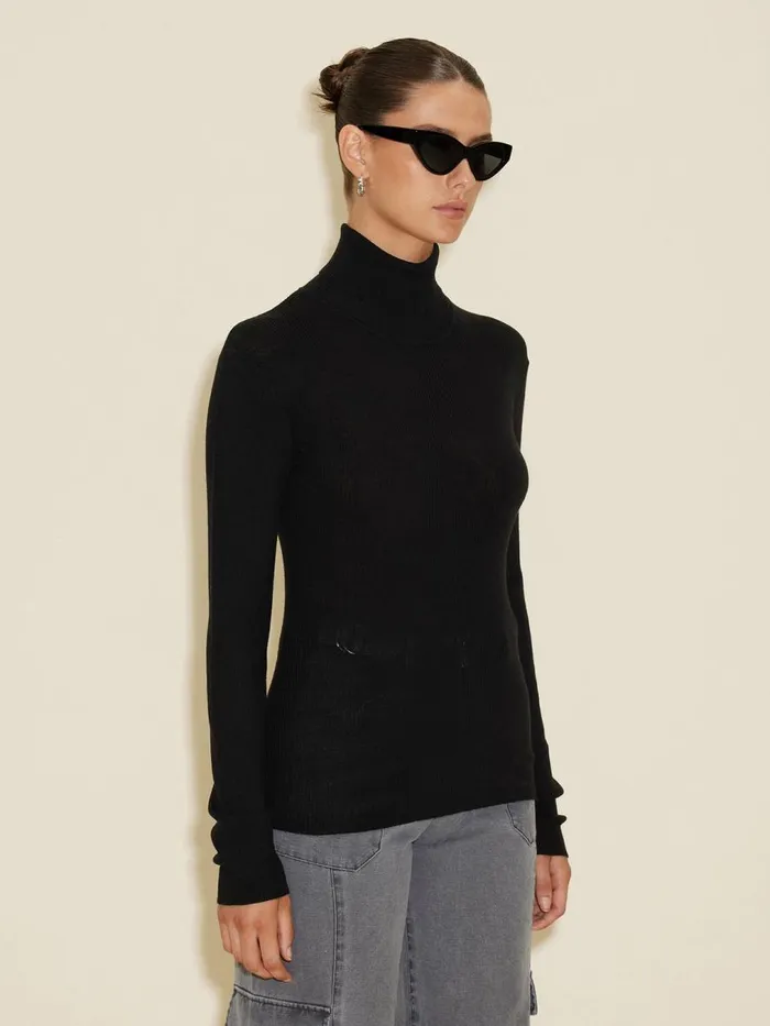 Shirts and Tops Women Holzweiler Sara Merino Turtle Black
